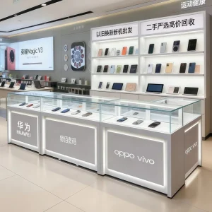 Custom Luxury Mobile Phone Store Showcase High End Shop Furniture Fixture Design Phone Retail Store Beauty Supermarket Wood