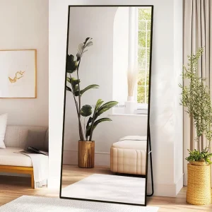Custom Luxury Modern Large Rectangle Aluminum Alloy Framed Full Length Wall Mirror for Bathroom Hotel