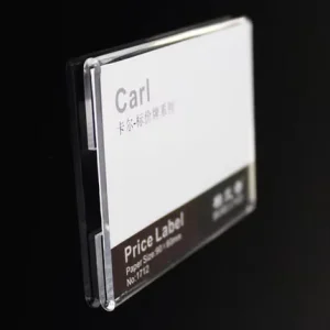 Custom Made Clear Acrylic Wall Mount Portable Poster Photo Sign Holder Display Rack for Retail Shops