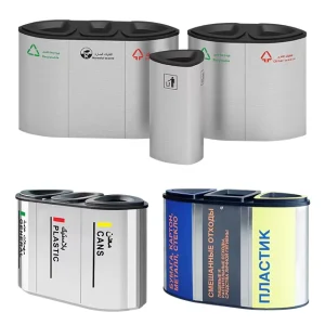 Custom Made Indoor Metal Storage Bucket 40-120L Eco Friendly For Airport Hospital Recycling Use Manufactured In Factory