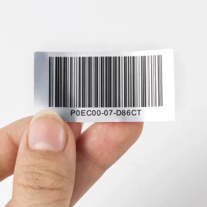 Custom Matte Silver Heat Resistant Barcode Sticker Labels Heat resistant Adhesive Multilayer Label bar Code Label Sticker