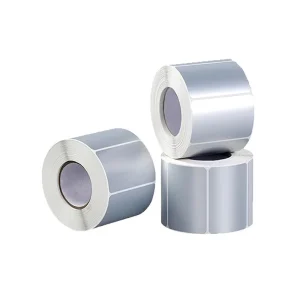 Custom Matte Silver Thermal Label Paper Self Adhesive Stickers Waterproof Oil Resistant Scratch Resistant Barcode Labels