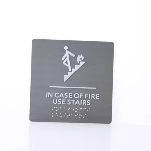 Custom Metal ADA Braille Signs Tactile Wayfinding Sign Plates for Offices and Hotels