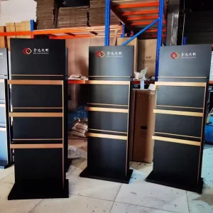 Custom Metal Notice Display Stand Information Display Rack Stainless Steel Floor Brochure Stand Freestanding Leaflet Rack