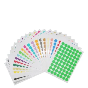 Custom Multi Color Option Round Dots Colorful Printer Adhesive Label Sticker