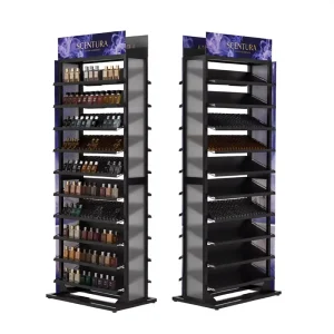 Custom Nail Polish Perfume Organizer 10 Shelf Acrylic Powder Nail Display Stand Rack for Cosmetic Store