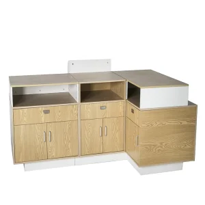 Custom OEM Supermarket Checkout Counter Wooden Checkout Counters