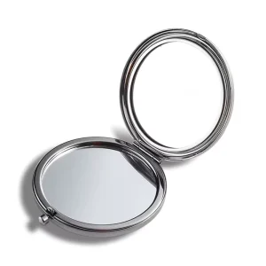 Custom OEM Vintage Rectangle DIY Metal Compact Handmade Portable Offset Printed Welcome Makeup Mirror Factory Gifts