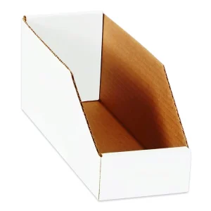 Custom Open Top Cardboard Corrugated Parts Bin Boxes Display Box Corrugated Floor Display Bins for Stacking Books