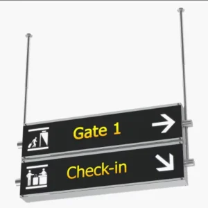 Custom Outdoor Waterproof Illuminated LED Letters Pylon Signs Mall Wayfinding Signage