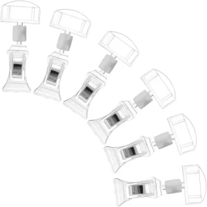 Custom POP Clips Price Tag Holders Sign Clip PVC Clear Price Holder for Electronics Store Shelf Label
