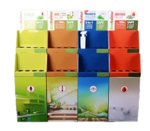 Custom POP Retail Display Shelf for Perfume PP Material Floor POS Paper Stand Cardboard Dump Bin Showcase Cutting Processing