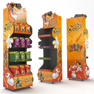 Custom POS Floor Cardboard Display Stand Folding Free Standing Display Units Retail Store Product Corrugated Paper Display Rack