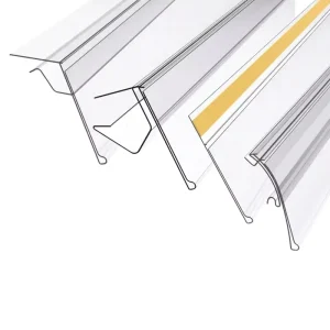 Custom POS Retail Supermarket Shelf Edge Plastic Barcode Price Tag Color PVC Extruded Cutting Data Strip Label Holder Clip