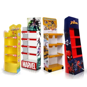 Custom POS Snack Floor Paper Shop Chips Candy Product Food Pop Supermarket Shelves Store Retail Cardboard Stand Display Racks