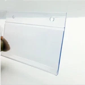 Custom Paper Label Holder Extrusion Profile Data Strip White Price Tag Holders Hook Price Tag Holder