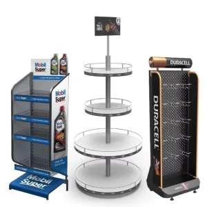 Custom Pegboard Floor Display Stand Metal Rack for Point of Sale Retail Stores Supermarkets and Hardware Showrooms