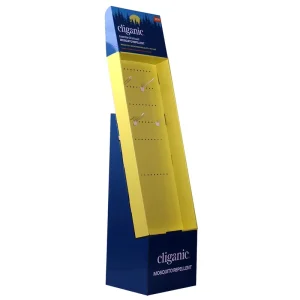 Custom Pegboard Retail Hanging Floor Hook Display Rack Cardboard Display Stand With Peg Hook