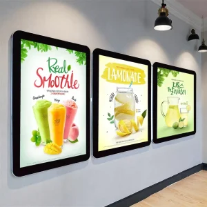 Custom Portable Floor Standing Advertising Sign Board Display A2 A3 A4 Restaurant Salon Poster Frame Holder Acrylic Menu Stand