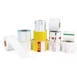 Custom Print 58mmx40mm Self Adhesive Barcode Label Sticker Waterproof Stickers Thermal Label 58×40 for Supermarket Scale