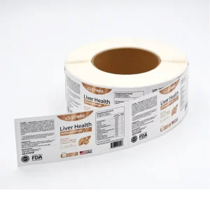 Custom Print Health Supplement Labels Vinyl Glossy Matt Adhesive Sticker for Vitamin Pill Bottle Customized