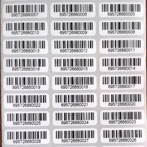Custom Printed Barcode Label Paper Roll Barcode Sticker