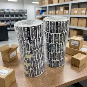 Custom Printed Barcode Labels QR Code Stickers Waterproof Self Adhesive Label OEM Factory