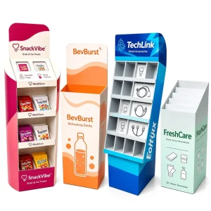 Custom Printed Cardboard Display Stand Floor Display Rack Dump Bin for Supermarket Retail Store Promotion