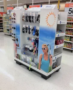 Custom Printed Display Unit Cardboard Pop Dump Bin Corrugated Floating Supermarket Promotion Bins