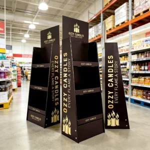 Custom Printed Paper Cardboard Display Stand Display Hooks Electronics Products Accessories Cardboard Floor Display Rack Stand