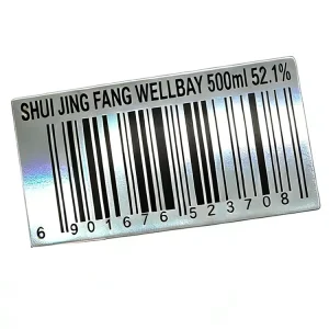 Custom Printed Waterproof Adhesive Paper Barcode Labels for Craft Photo Frames Stickers Candle Use Customizable Size & Shape