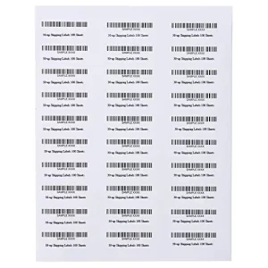 Custom Printing Self Adhesive A4 Size Paper Barcode Label Sticker