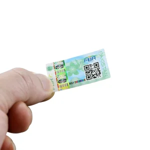 Custom QR Code Heat Sensitive Durable Holographic 3D Security Labels High Tech Packaging Adhesive Labels Manufacturer