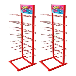 Custom Retail Store Metal Floor Wire Hook Display Hook Rack for Hanging Candy Display Stand