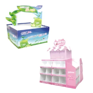 Custom Retail Supermarket Food Beverage Display Rack Custom Foam Board Display Stand