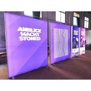 Custom SEG Light Box Modular Frameless Backlit Fabric Signage for Trade Show Exhibition Booth Display Stand