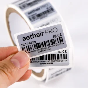 Custom Self Adhesive Barcode Labels Serial Number QR Code Printing Label Variable Data Waterproof Packaging Stickers Roll