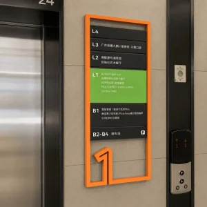 Custom Shopping Mall Wall Signage Indoor Directional Signs for Store Directory Restroom Elevator and Floor Guide