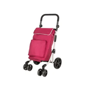Custom Shopping Trolley Foldable Supermarket Trolley with 4 Wheels Large Capacity Shopping Trolley Carts Cooler Box and Back