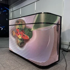 Custom Size 4K Full Color Curved P2.5 P1.8 GOB Flexible DJ Booth KTV Advertising LED Display Screen Outdoor Indoor LED Display