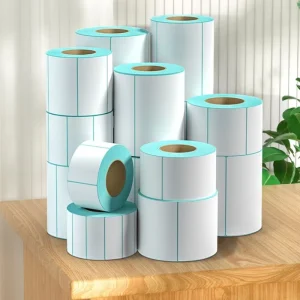 Custom Size 4×6 Direct Thermal Paper Barcode Labels Roll Durable Water Proof Blank Sticker Supermarket Grocery Promotion Plastic