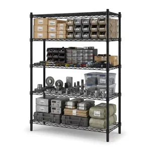 Custom Size Black Carbon Steel Warehouse Shelving Adjustable Metal Storage Rack For Factory Stock Cargo Organizer