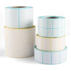 Custom Size Direct Thermal Labels Blank 40×30/60x40MM Hot Melt adhesive Sticker Roll for Supermarket Barcode Grocery Packaging