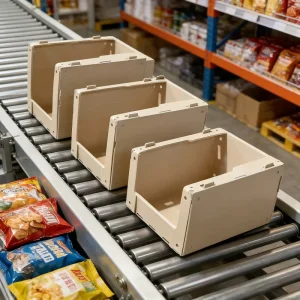 Custom Size Foldable Stackable PP Box Cutting Service for Warehouse Clothing Storage & Distribution Bins