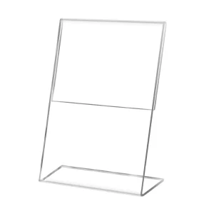 Custom Size L Shape Acrylic Sign Holder A4 A5 A6 Clear Slanted Acrylic Price List Display Menu Holder for Store