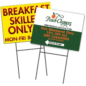 Custom Size Pp 3mm 4mm Thickness 18×24 Signs Plain Plastic Advertising Sign White Letter Yard Signs With H Stakes