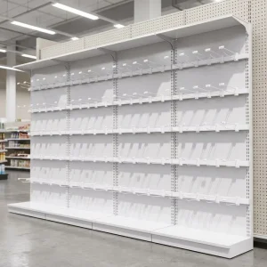 Custom Size Supermarket Hanging Rack 7 Tier Adjustable Cold Rolling Steel Gondola Shelving Unit for Retail Malls