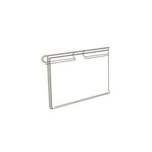 Custom Size Transparent Supermarket Shelf Price Tag Holder Data Strip Label Holder for Metal Hook