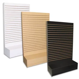 Custom Slatwall L shaped Gondola Display Stand For Shop Mall Slatwall Wall Unit