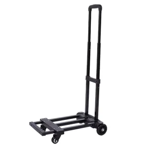 Custom Small Iron Folding Trolley Cart with Platform Structure for Vegetables & Luggage Shopping